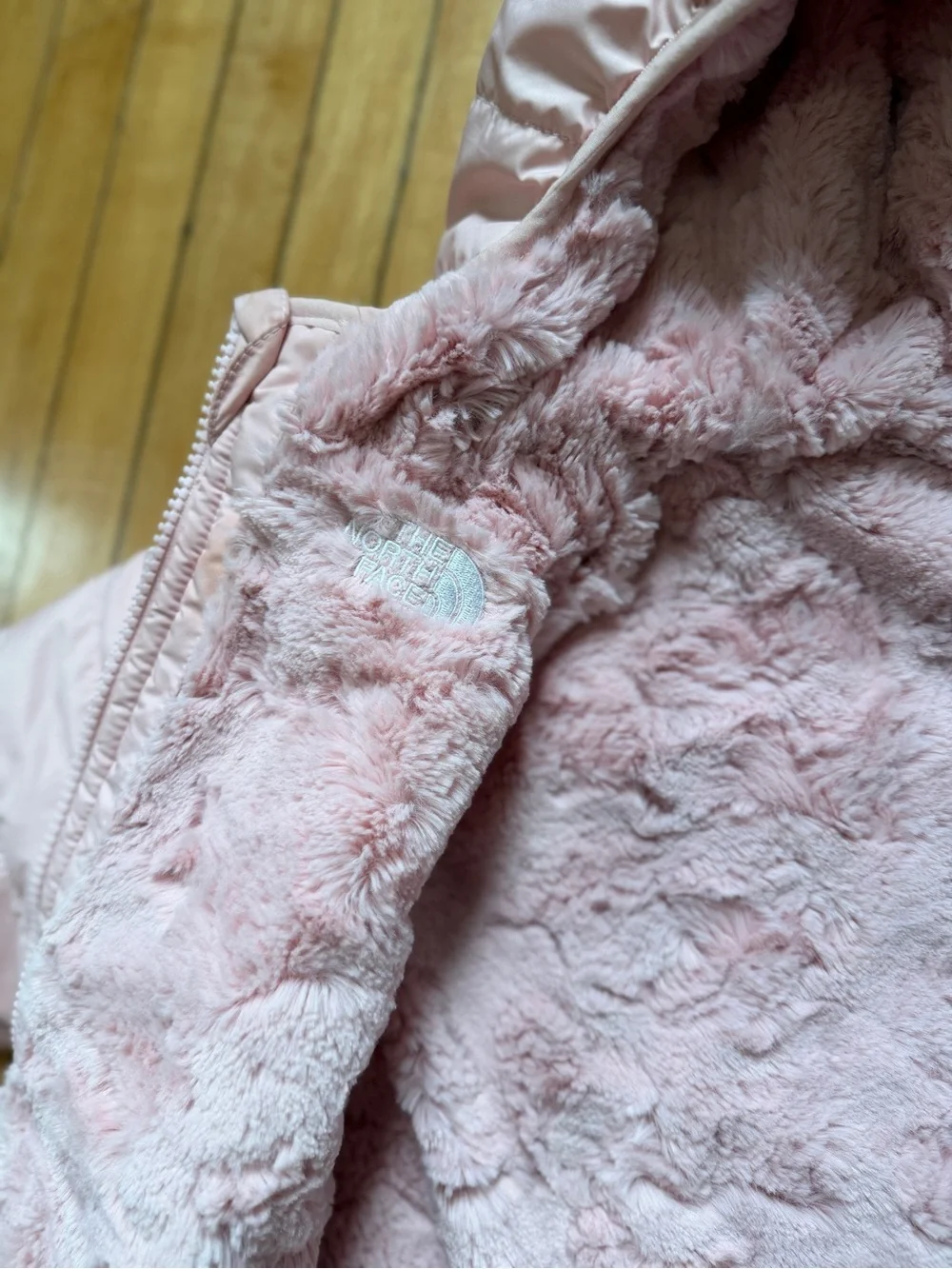 The North Face Reversible Mossbud Swirl Hooded Puffer Jacket Toddler Girls 3T